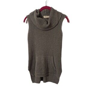 Two By Vince Camuto Cowl Neck Sleeveless Sweater Gray PXXS